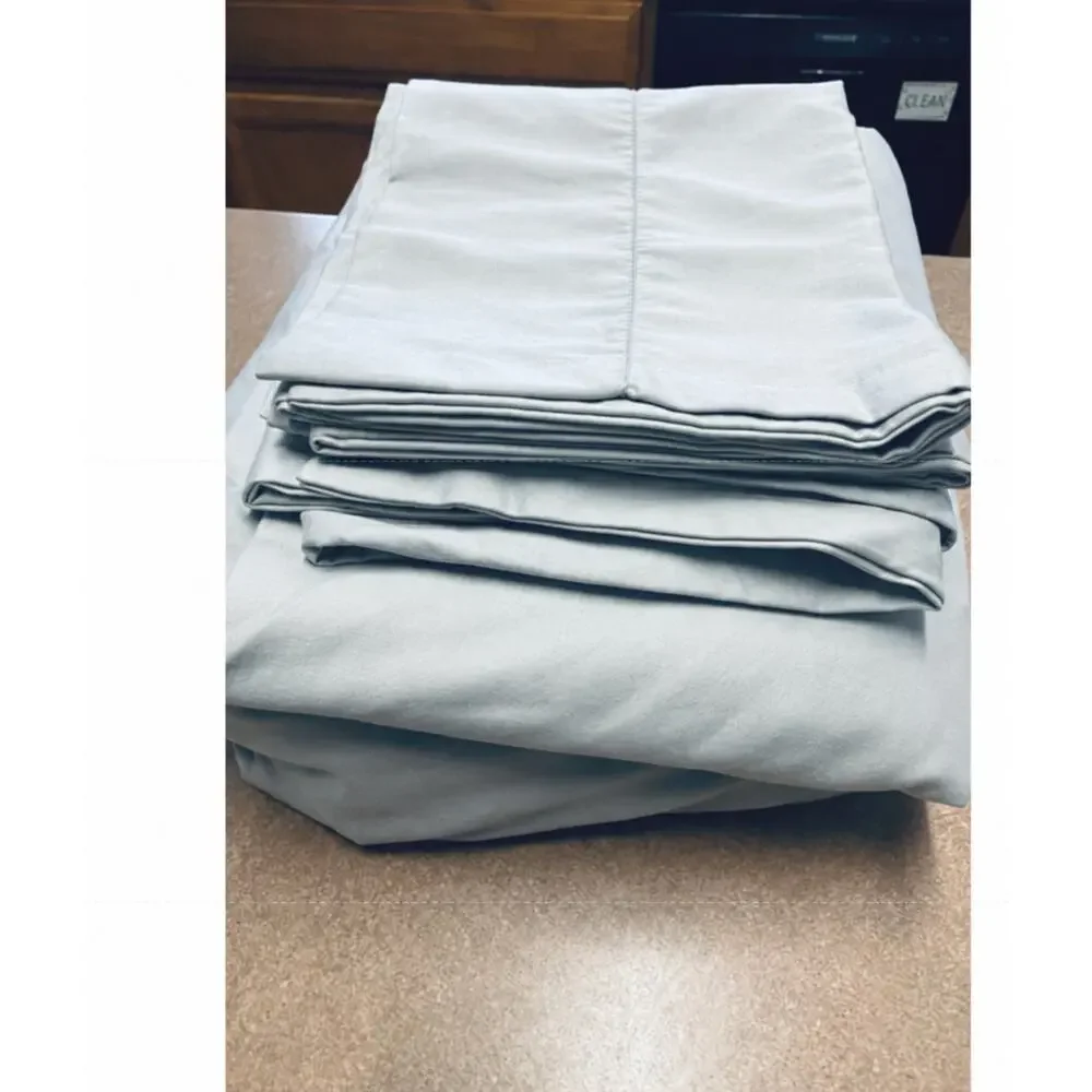 Charter Club Damask 550TC QUEEN 4 Pc Sheet Set Gray 100% Cotton Supima